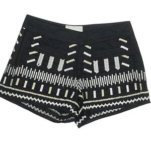 Chloe Oliver Black High-Waist Embroidered Women’s Shorts
